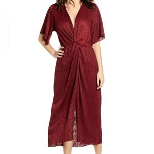 Burgundy Dolman Sleeve Dress